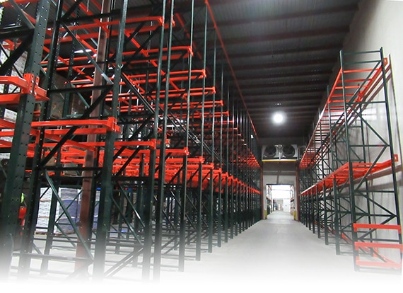warehouse with drive-in rack